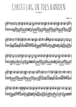 Téléchargez l'arrangement pour piano de la partition de Christ lag in Todes Banden en PDF